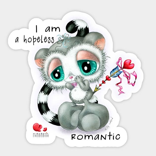 I am a hopeless romantic Sticker by KiN WAW